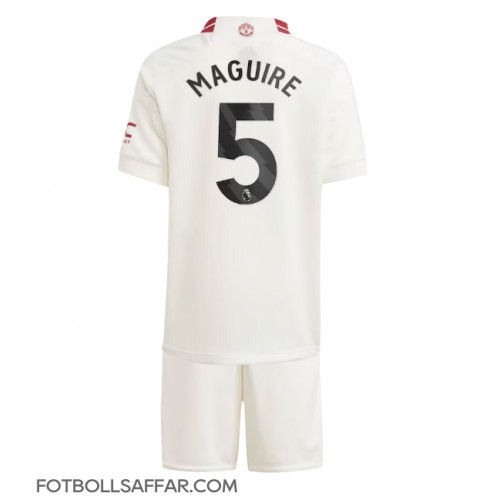 Manchester United Harry Maguire #5 Tredje Dräkt Barn 2023-24 Kortärmad (+ Korta byxor)
